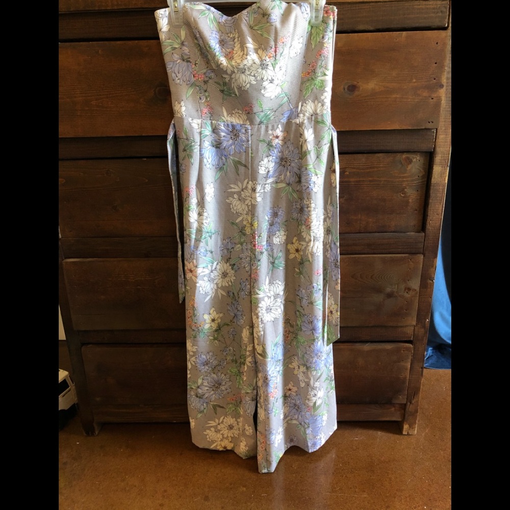 A floral jumpsuit
